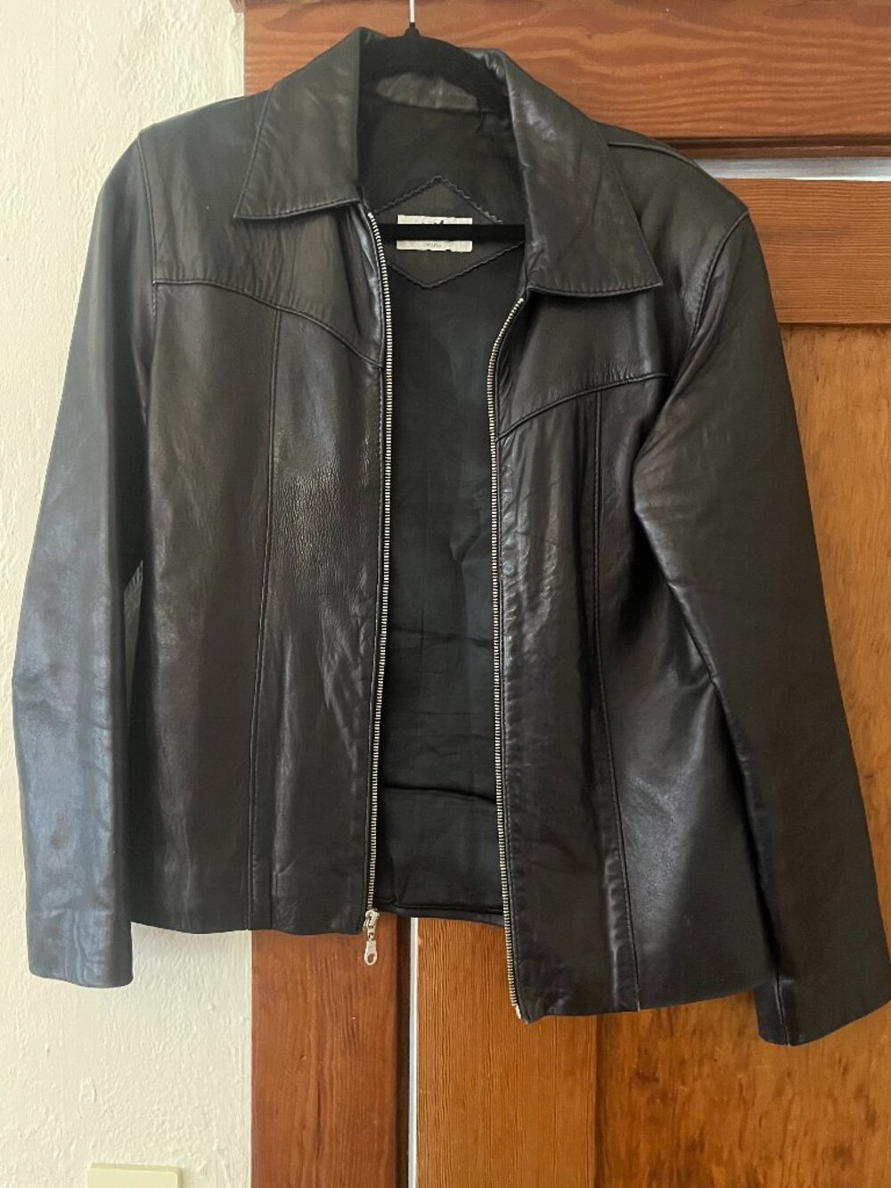 Chocolate Brown Leather Jacket by Privilege Paris